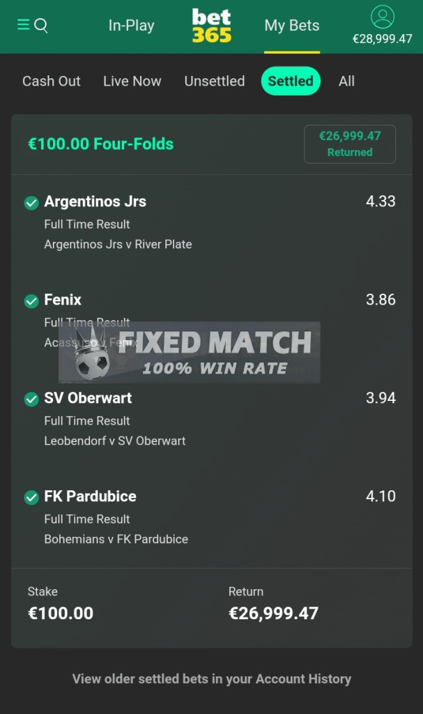 Fixed Matches on Bet365