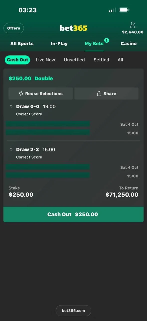 bet365 fixed matches
