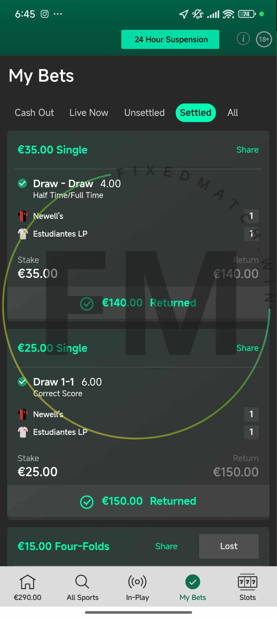 Daily Winnings